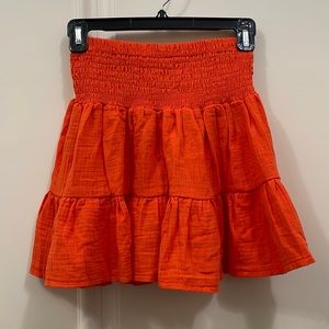 Shein orange skirt